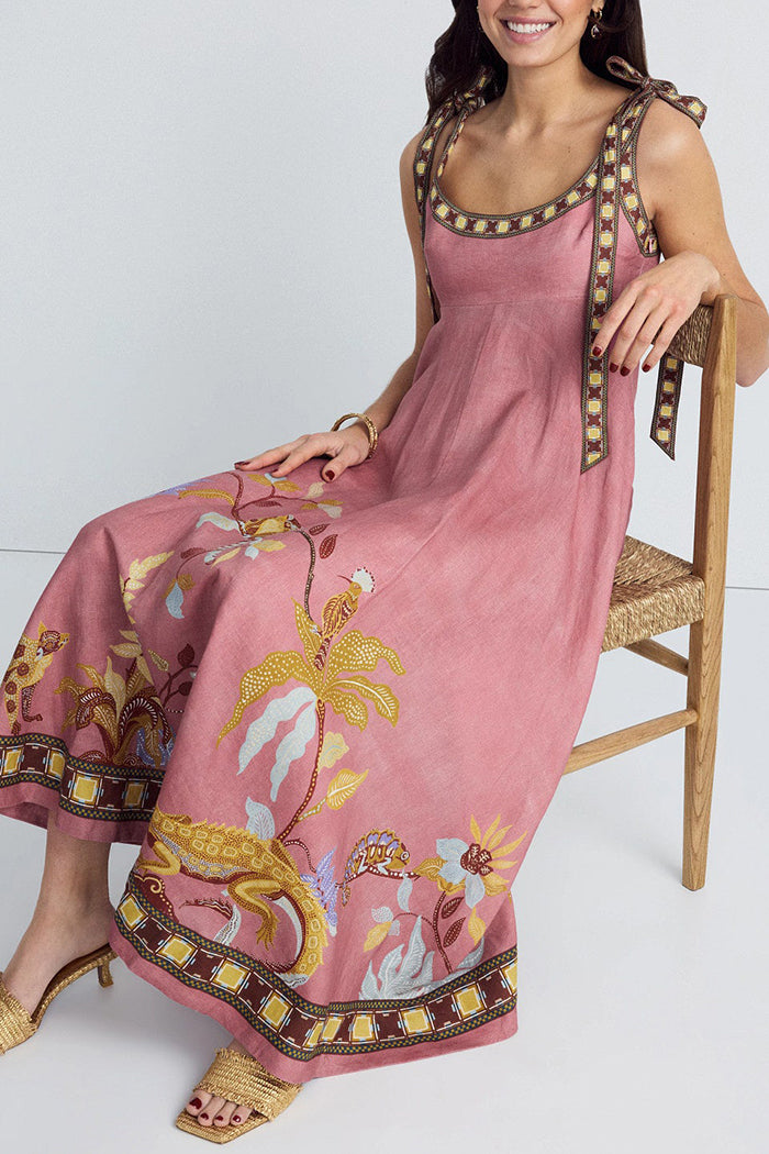 Casual Animal Print Cami Dress