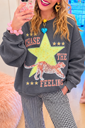 Casual Animal And Star Pattern Sweatshirt