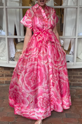 Casual Floral Print Maxi Dress