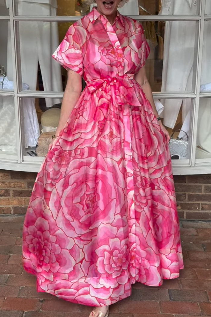 Casual Floral Print Maxi Dress
