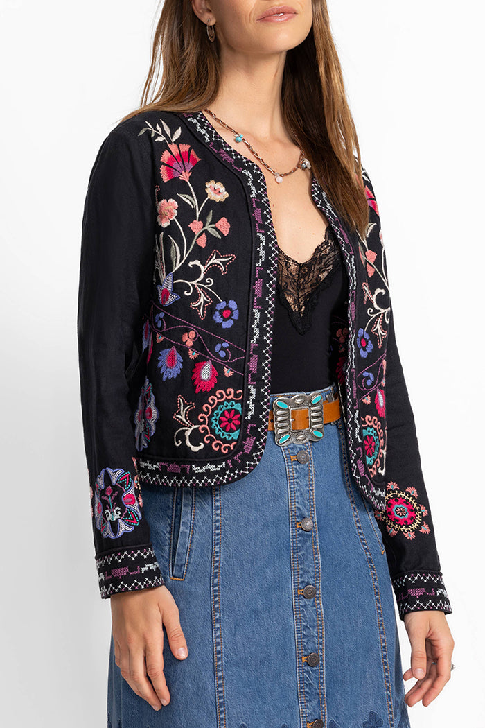 Long Sleeve Floral Bolero Jacket