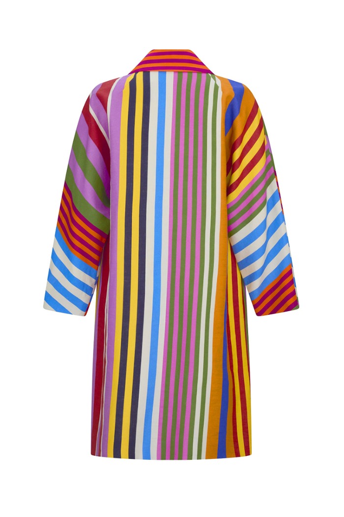 Casual Multicolor Striped Jacket