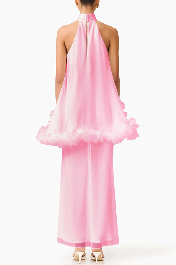 3D Floral Cape Gown