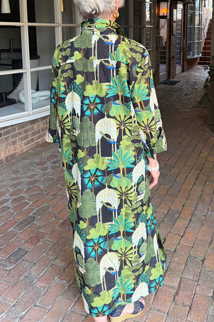 Casual Botanical Print Dress