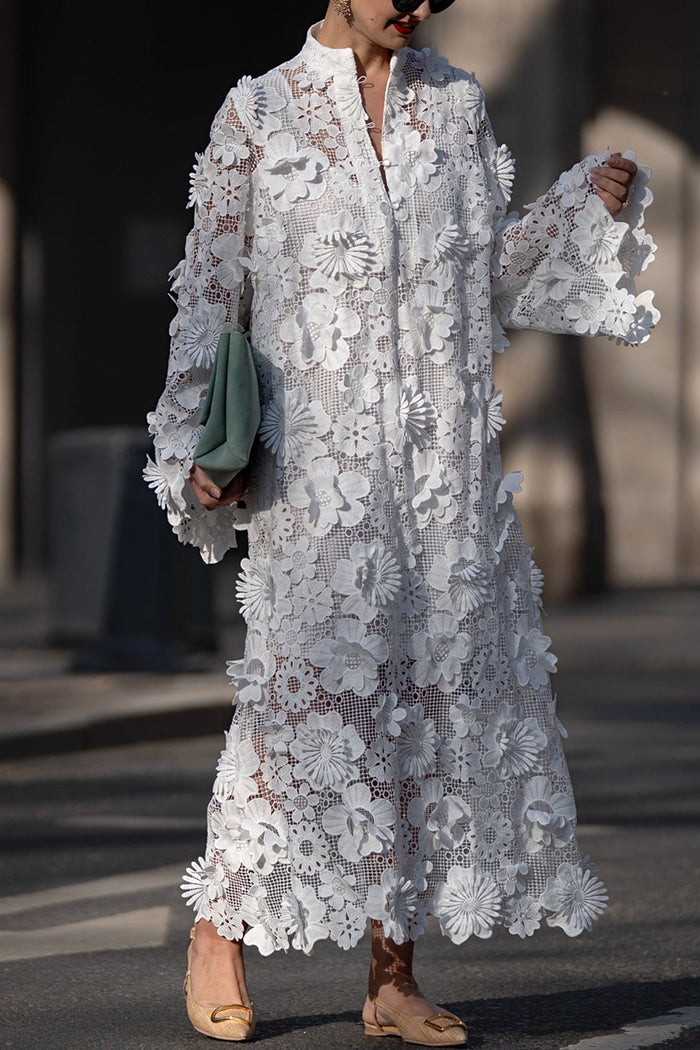 Casual Lace Floral Dress