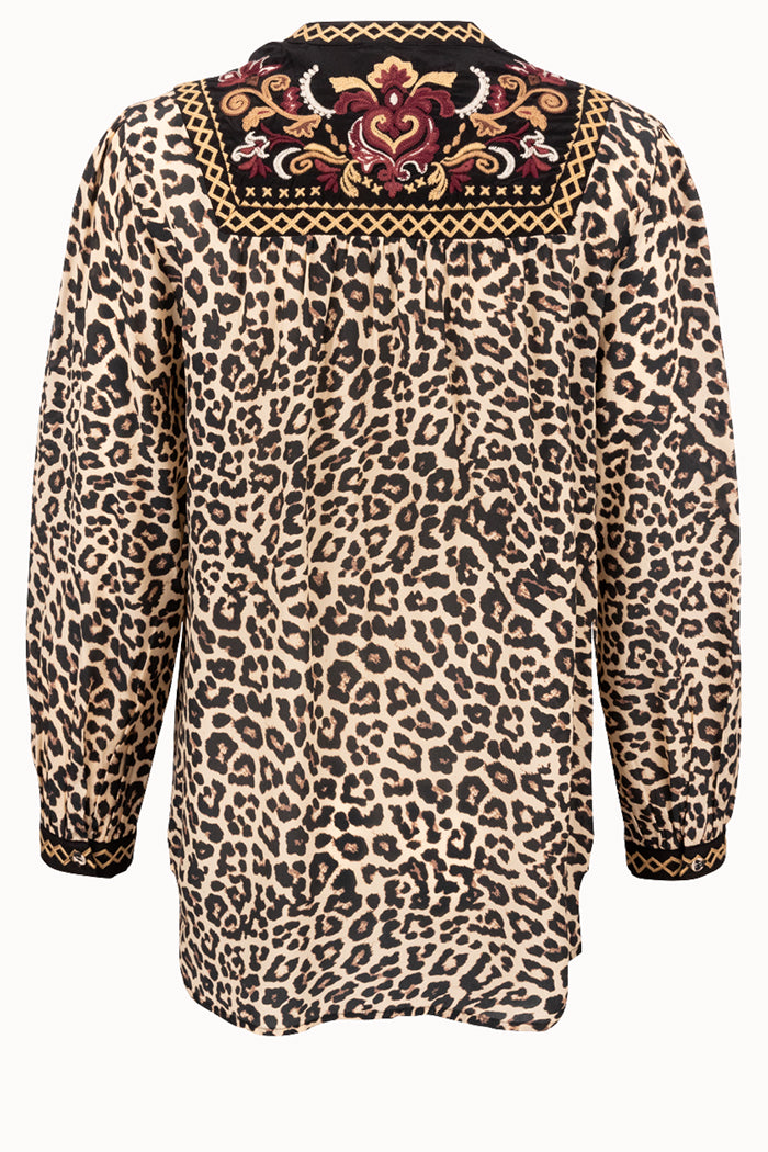 Vibrant Leopard Print Top