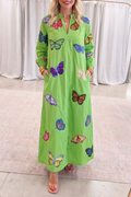 Casual  Butterfly Pattern Dress