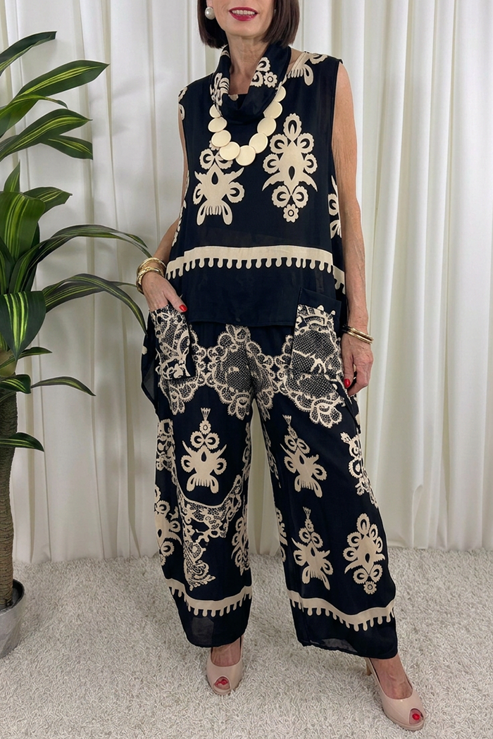Casual Retro Print Set