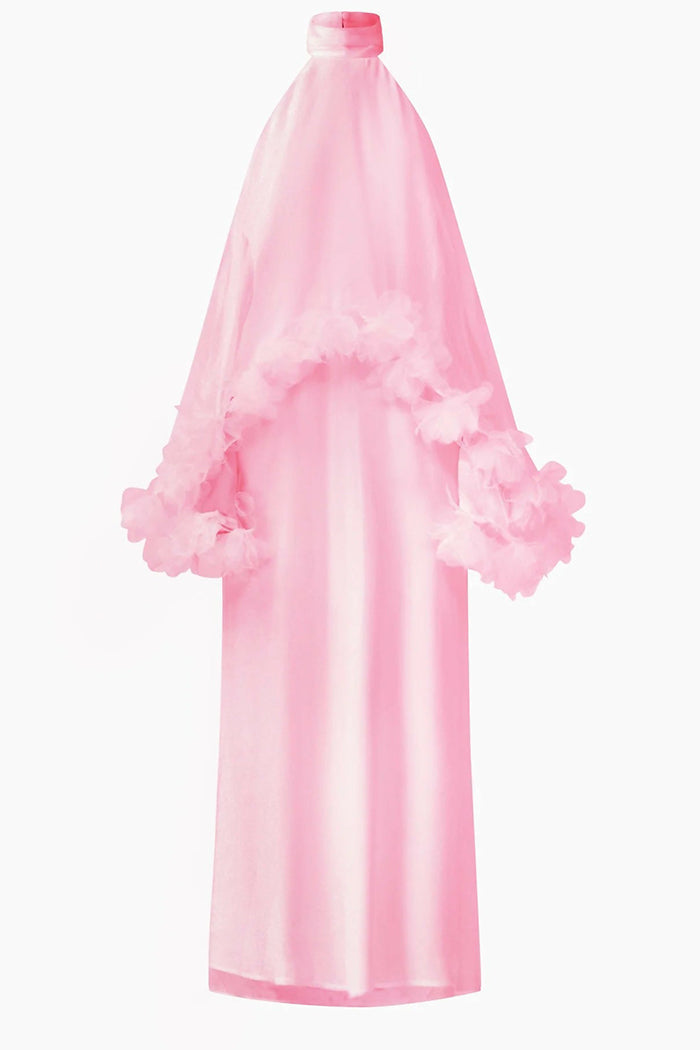 3D Floral Cape Gown