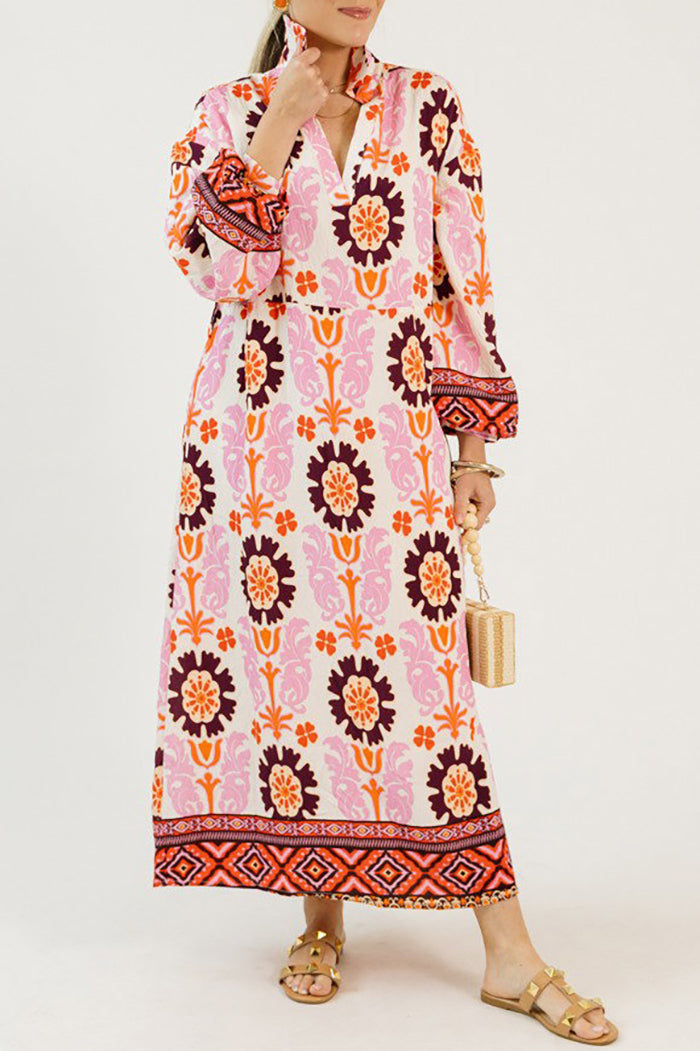 Casual Retro Print Dress