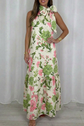 Casual Floral Print Maxi Dress