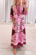 Casual Retro Print Dress