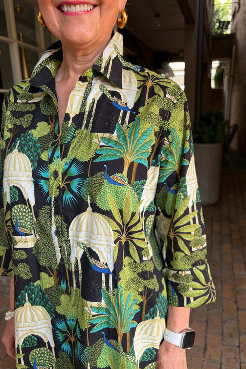 Casual Botanical Print Dress