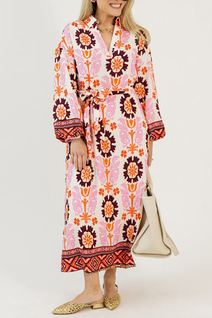 Casual Retro Print Dress