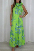 Casual Animal Print Maxi Dress