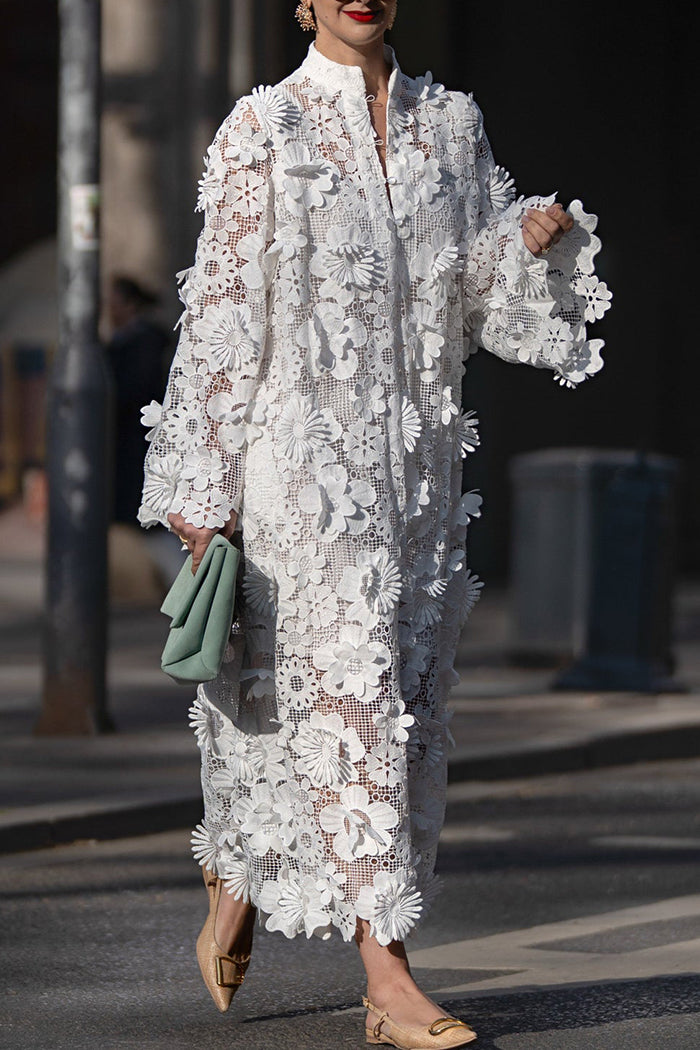 Casual Lace Floral Dress