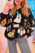 Casual Sequin Animal Pattern Sweatshirt