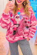 Animal And Santa Claus Graphic Sweatshirt
