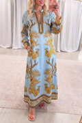 Casual Retro Print Dress