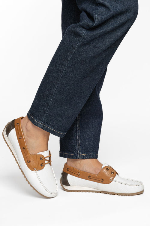 Casual Color-Block Moccasin Loafers