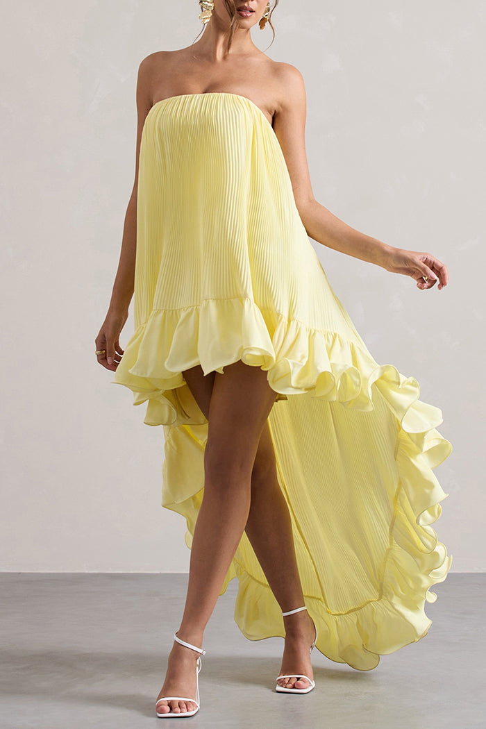 Casual Ruffles Hem Dress