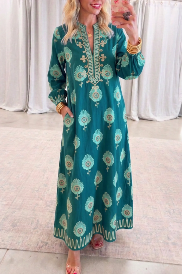 Casual Retro Print Dress