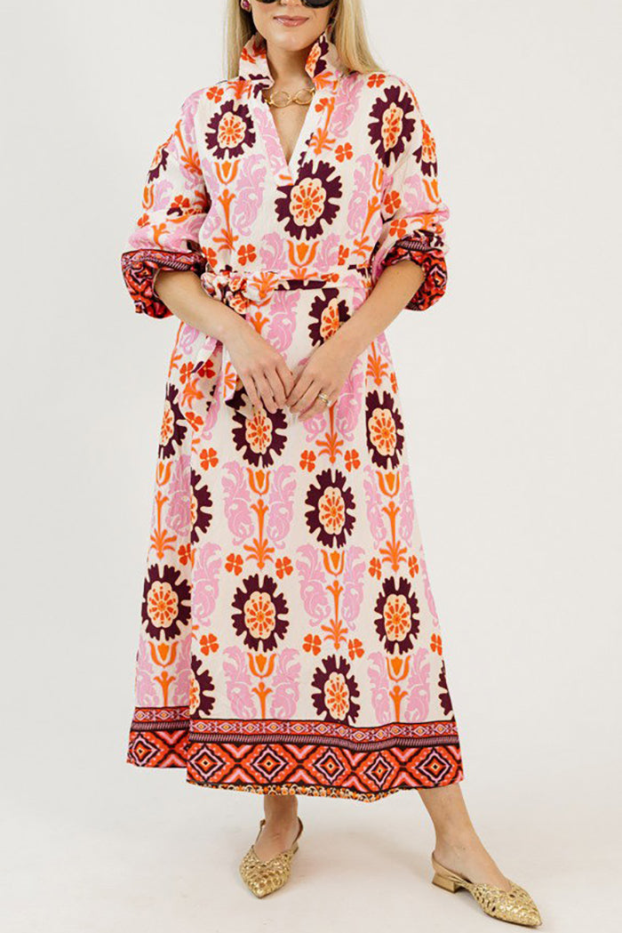 Casual Retro Print Dress