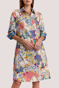Casual 3/4 Sleeve Amalfi Print Dress