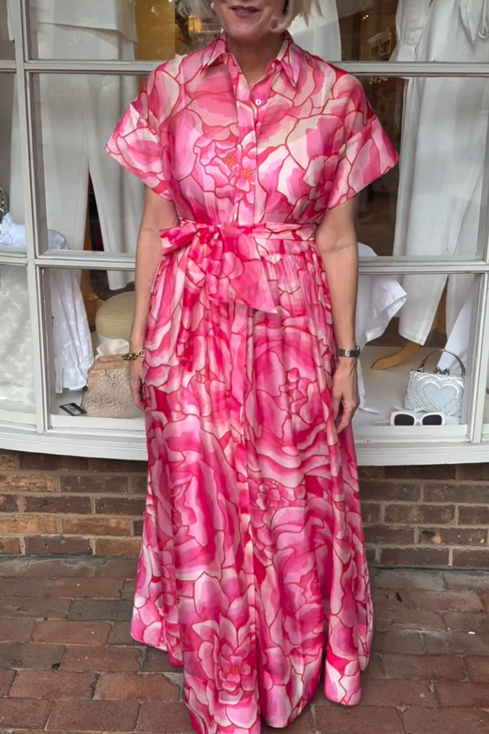 Casual Floral Print Maxi Dress