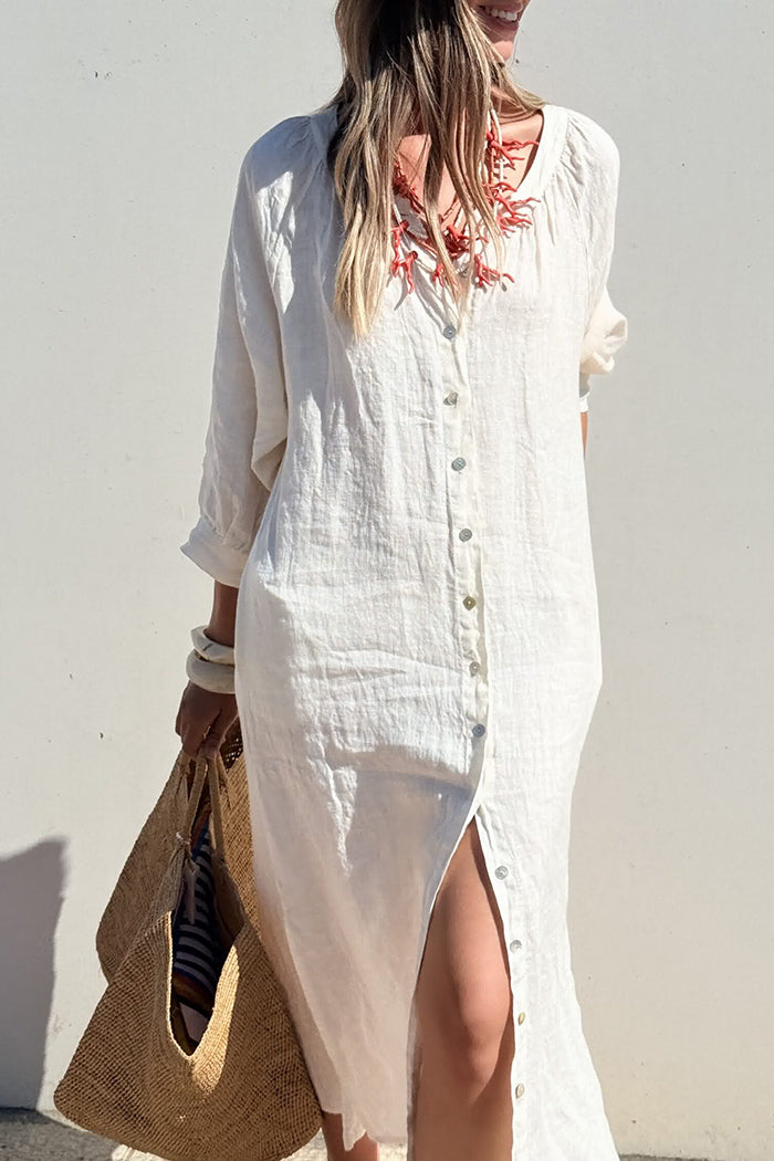 Button Front Pocket Shirt Dress