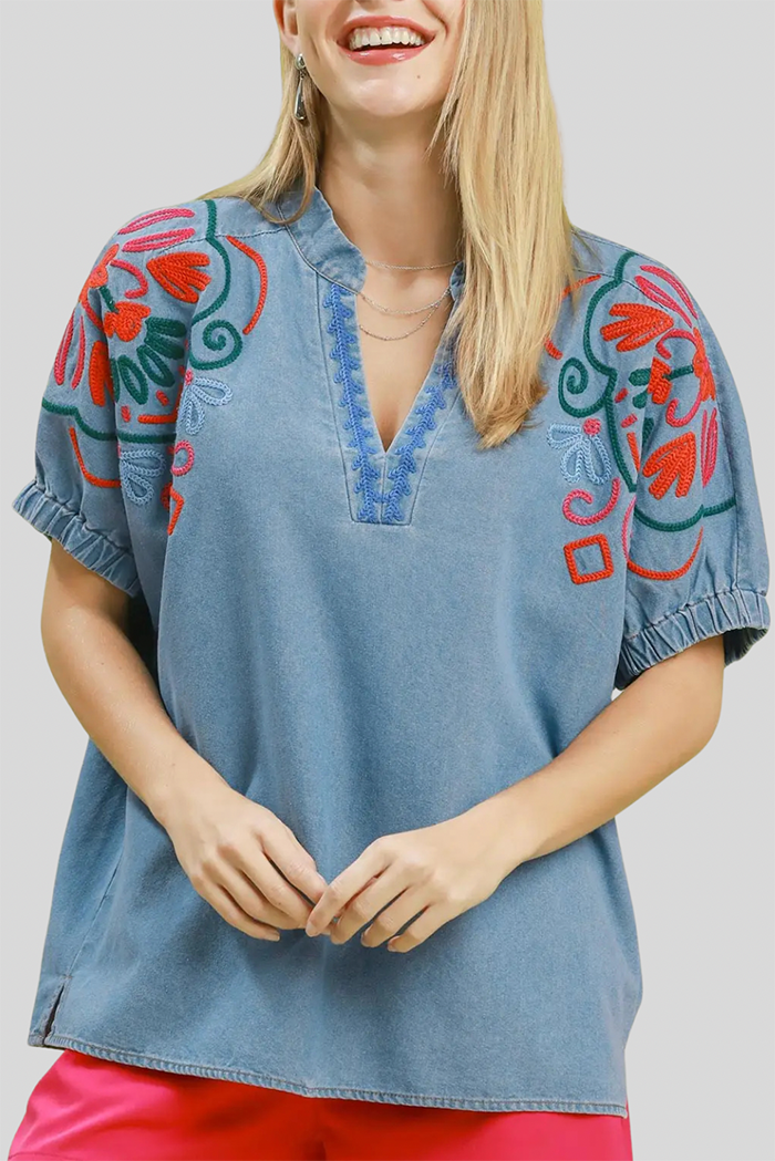 Short Sleeve Floral Top