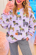 Casual Sequin Animal Pattern Sweatshirt