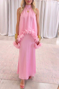 3D Floral Cape Gown