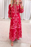 Casual Retro Print Dress