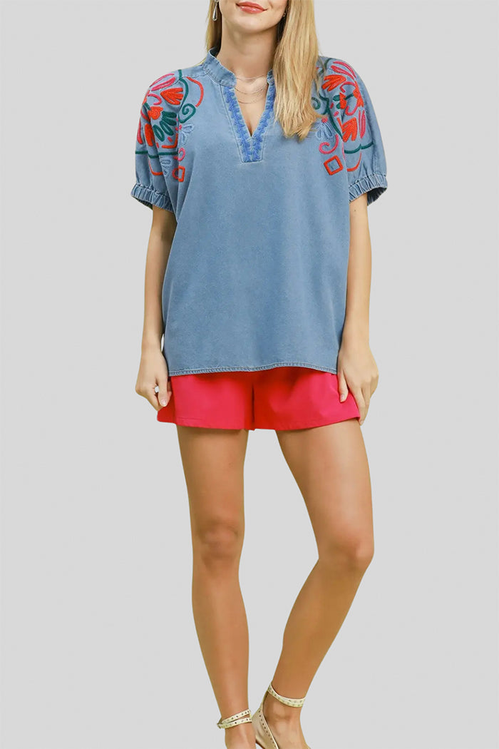 Short Sleeve Floral Top