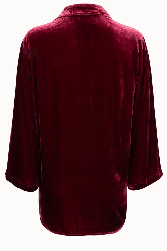 Velvet Floral Kimono Sleeve Top