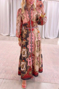 Vintage Baroque Prints Maxi Dress