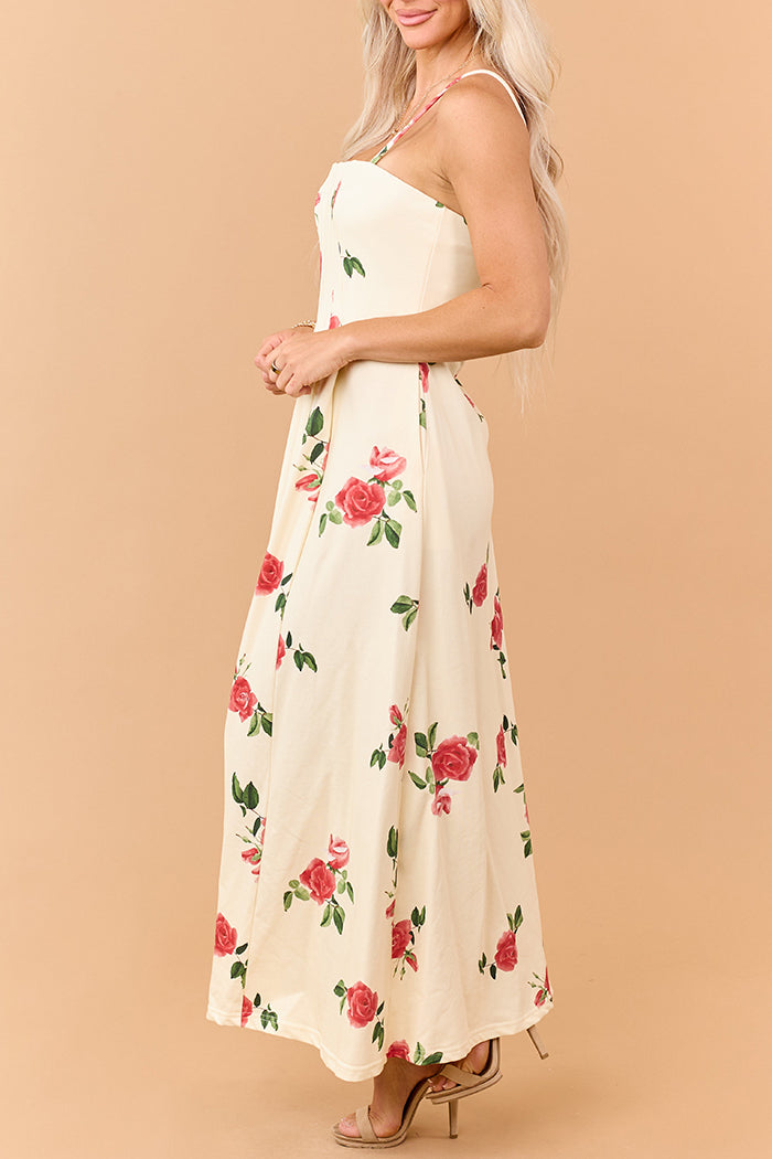 Casual Floral Print Camisole Dress