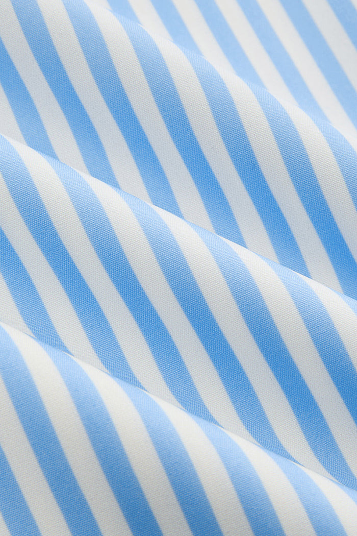 V-Neck Halter Striped Dress