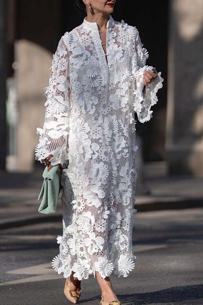Casual Lace Floral Dress
