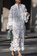 Casual Lace Floral Dress