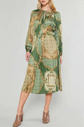 Casual Abstract Print Midi Dress