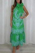 Casual Embroidery Maxi Dress